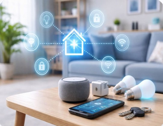 Connected smart home devices and automation controls